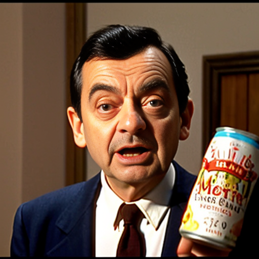 mr bean eat a can of  mr beans
