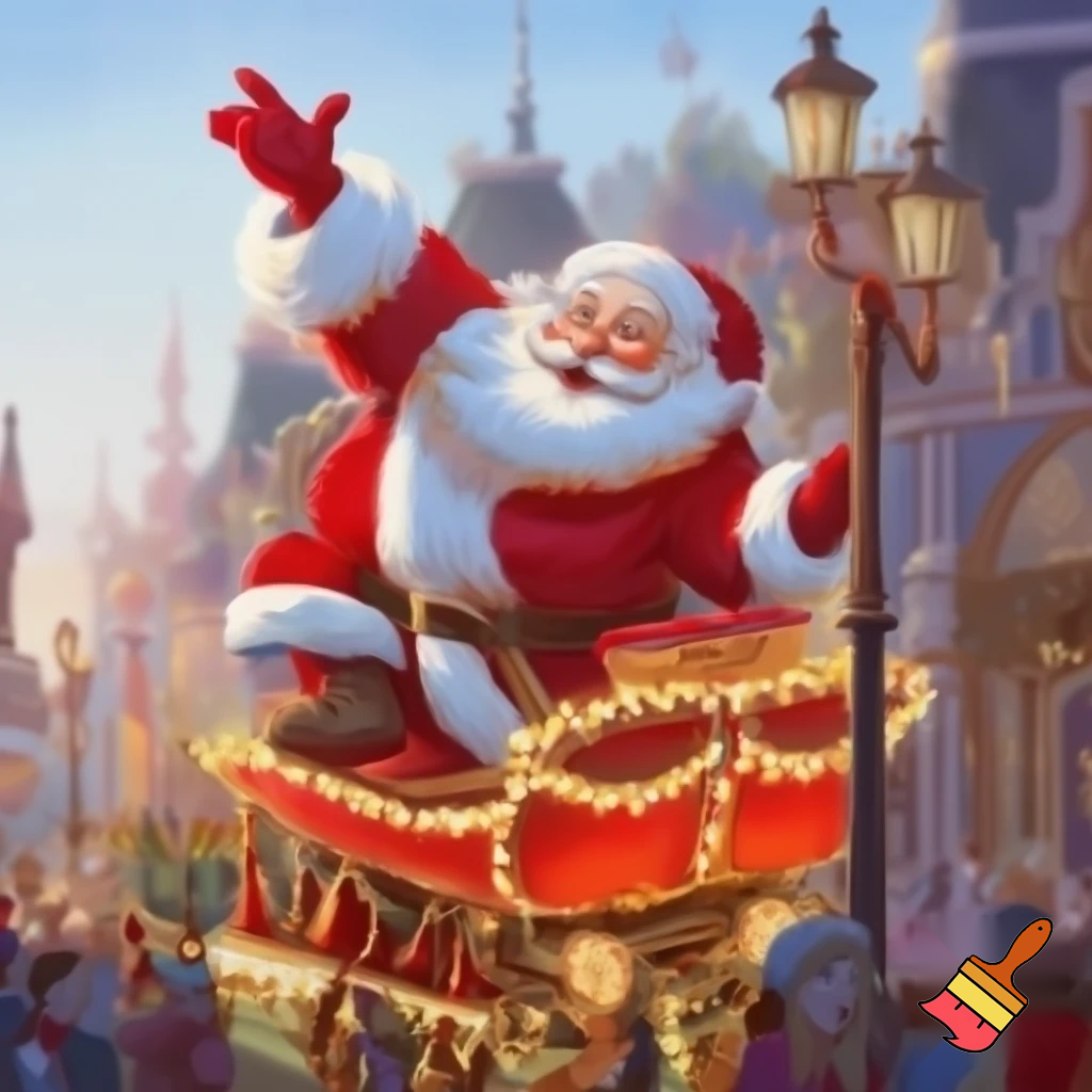 Santa Claus, France parade Paris Disneyland