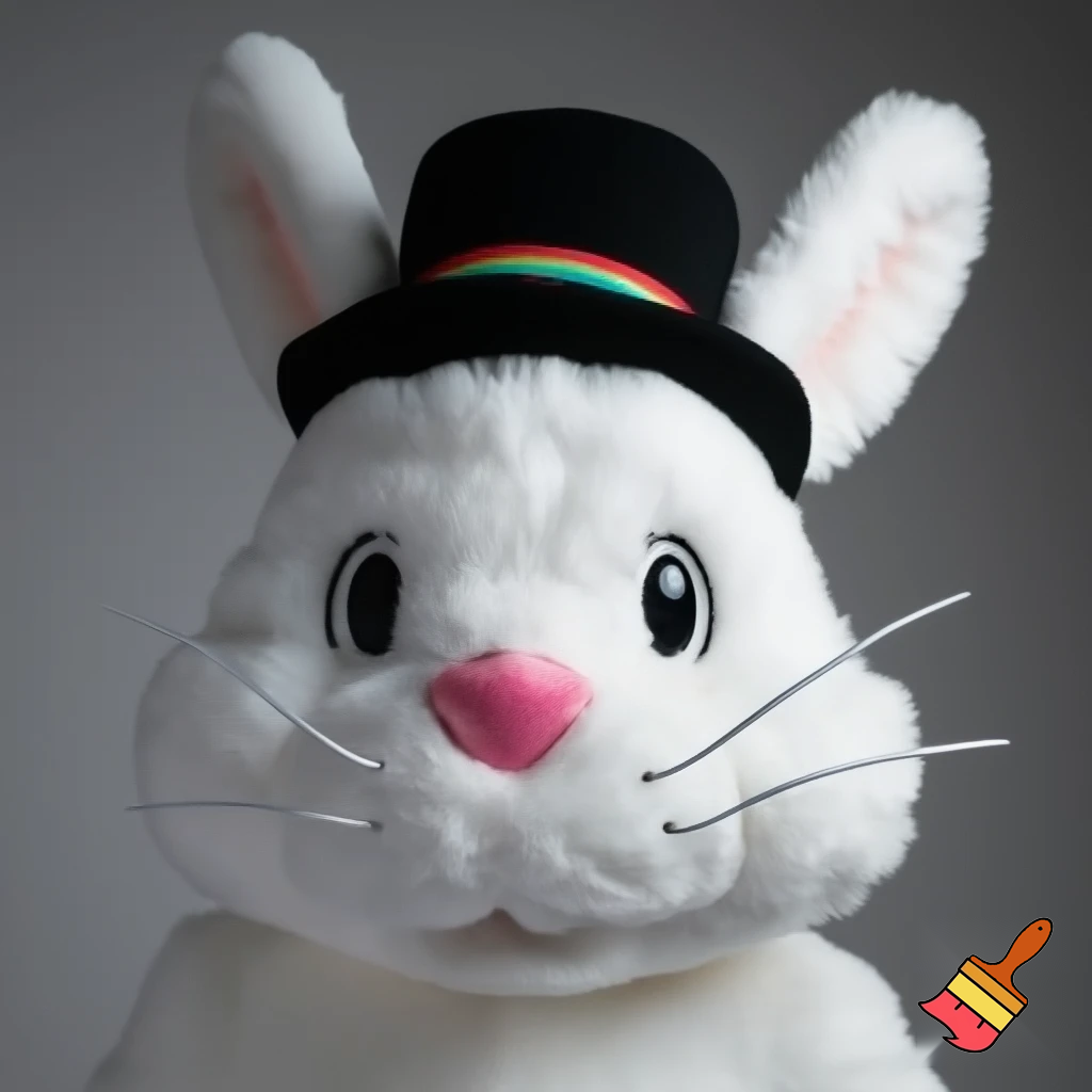 Easter bunny mascot costume top hat mascot costume magic whiskers