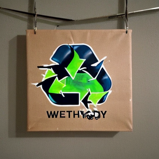 Recycle today, renew tomorrow (write the slogan on the art)