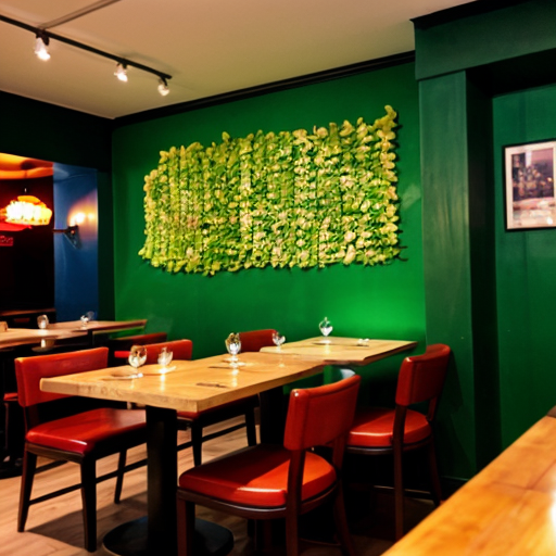 wall of a restaurant
