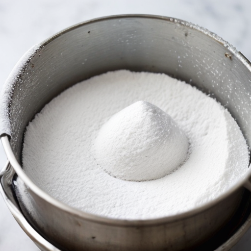 icing sugar with a sieve