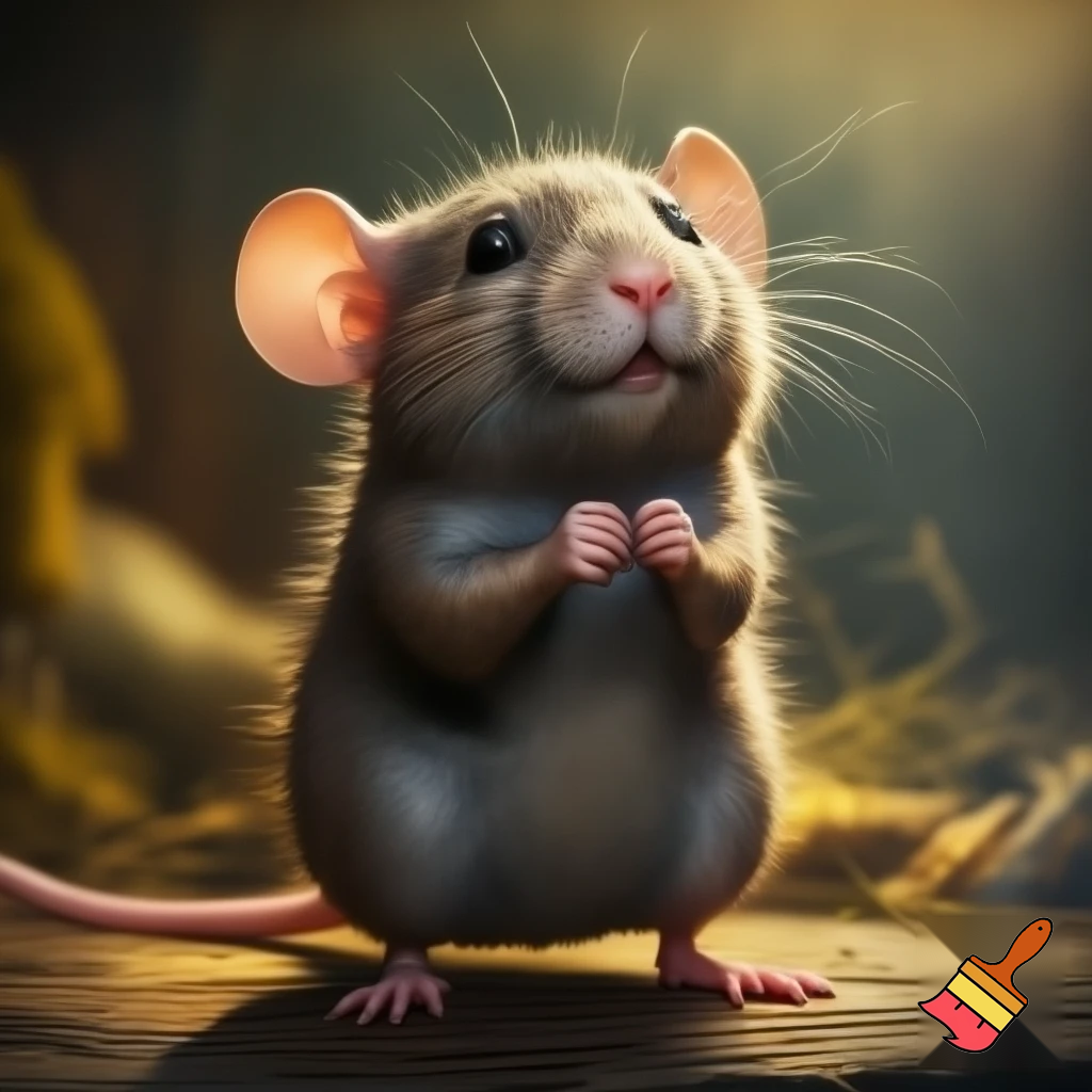 Rat standing up showing gratitude 