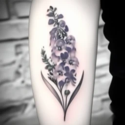 july birth flower tattoo