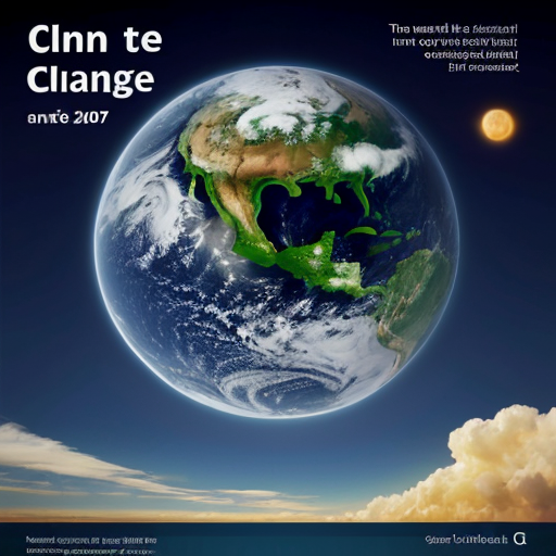 climate change poster with an image of earth
