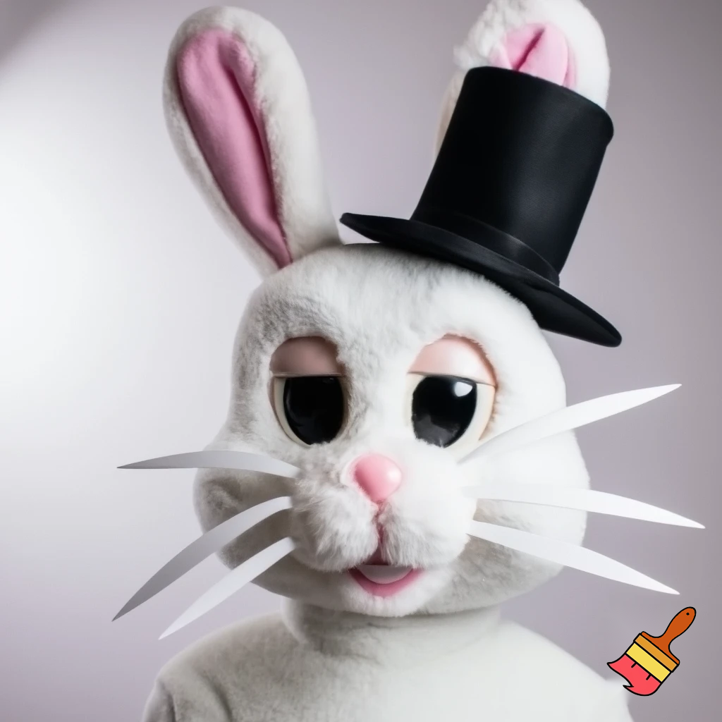 Easter bunny mascot costume top hat mascot costume magic whiskers