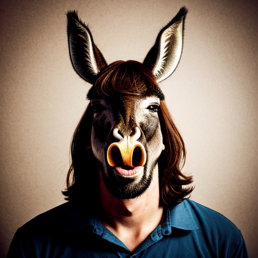 man with donkey head