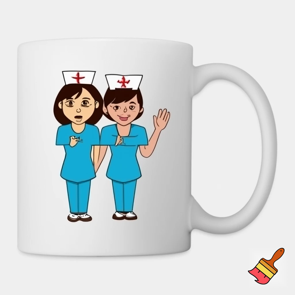 Nurses cartoon that would go on a mug 
