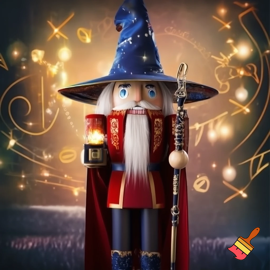 Santa Claus Nutcracker wizard nutcracker📿💫🌟✨⭐️ a wizard hat our Christmas hat