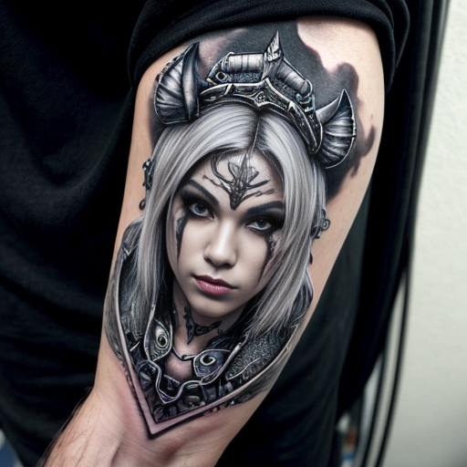 inked fantasy warrior