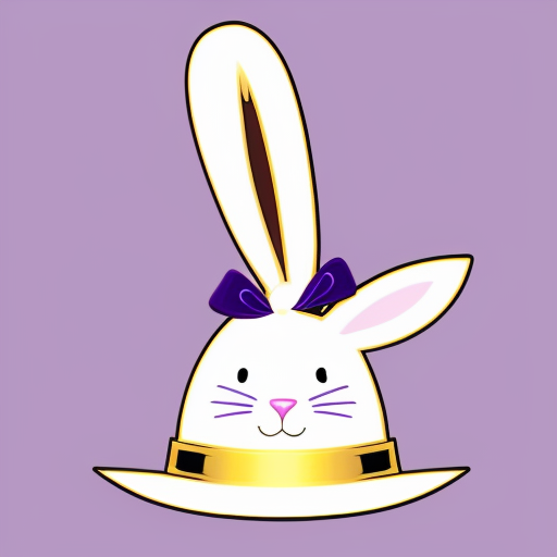  Purple and white Easter bunny headband top hat headband with gold