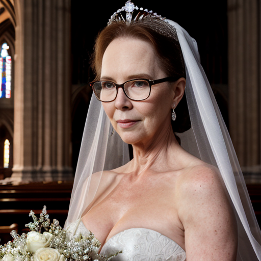John Goodman y Elizabeth Perkins glasses con corona Flores veil con traje formal elegante boda sensual sexy con holding ramo de flores con altar con iglesia templó católico 11