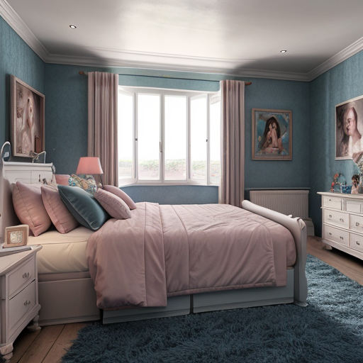 Alice in Wonderland themed adult bedroom