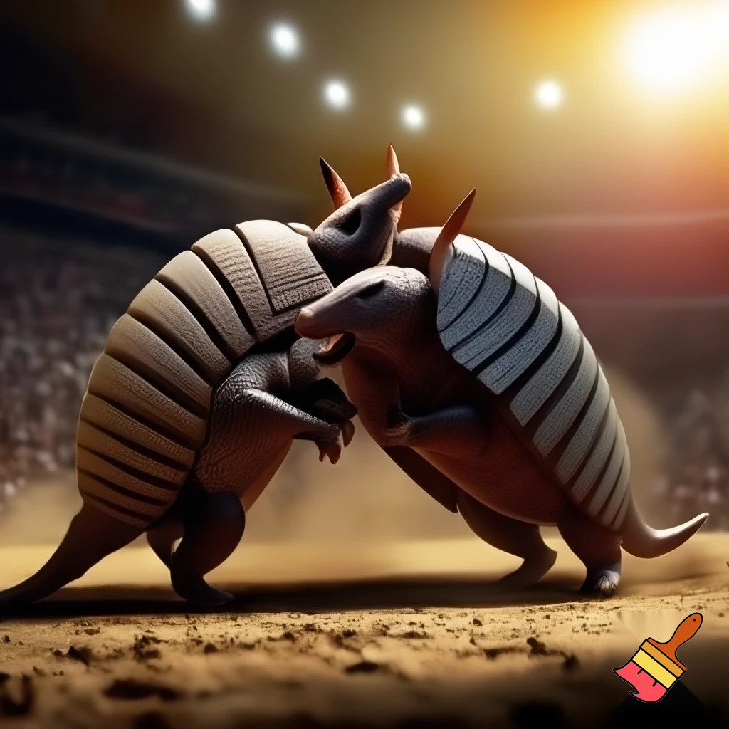 Wrestling armadillos 