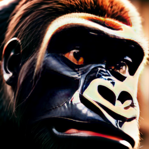 Gorilla ek purani rusty car / bike / object dekhta hai
Close-up eyes 👁️ (focus + curiosity)
Background me light thunder ⚡
Action:
👉 Gorilla dheere se haath badhata hai