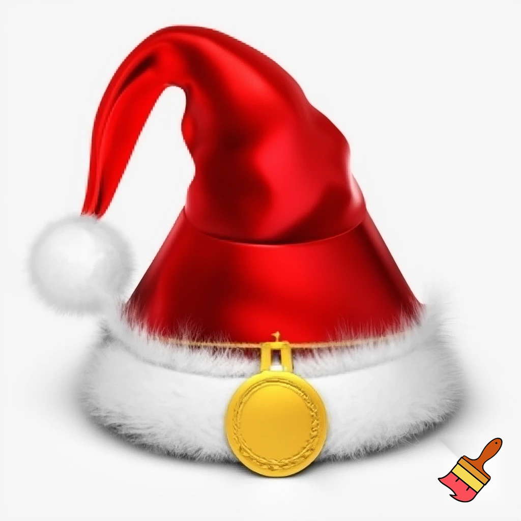 A wizard hat Christmas hat Santa Claus hat a hat gold medal