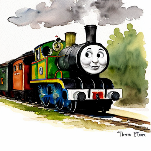 sketch of thomas the tank engine
