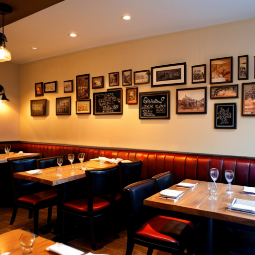 wall of a restaurant
