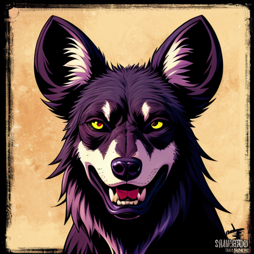 A black wild dog taking a mugshot looking DEADLY, sinister, angry and malicious