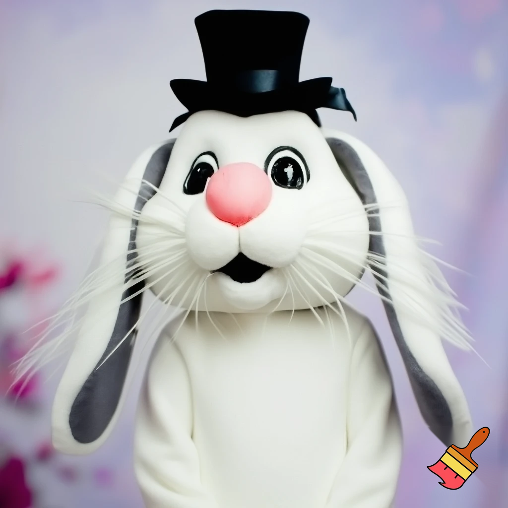 Easter bunny mascot costume top hat mascot costume magic whiskers