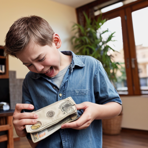 “boy returning wallet to rich man, emotional moment, rich man surprised and happy”