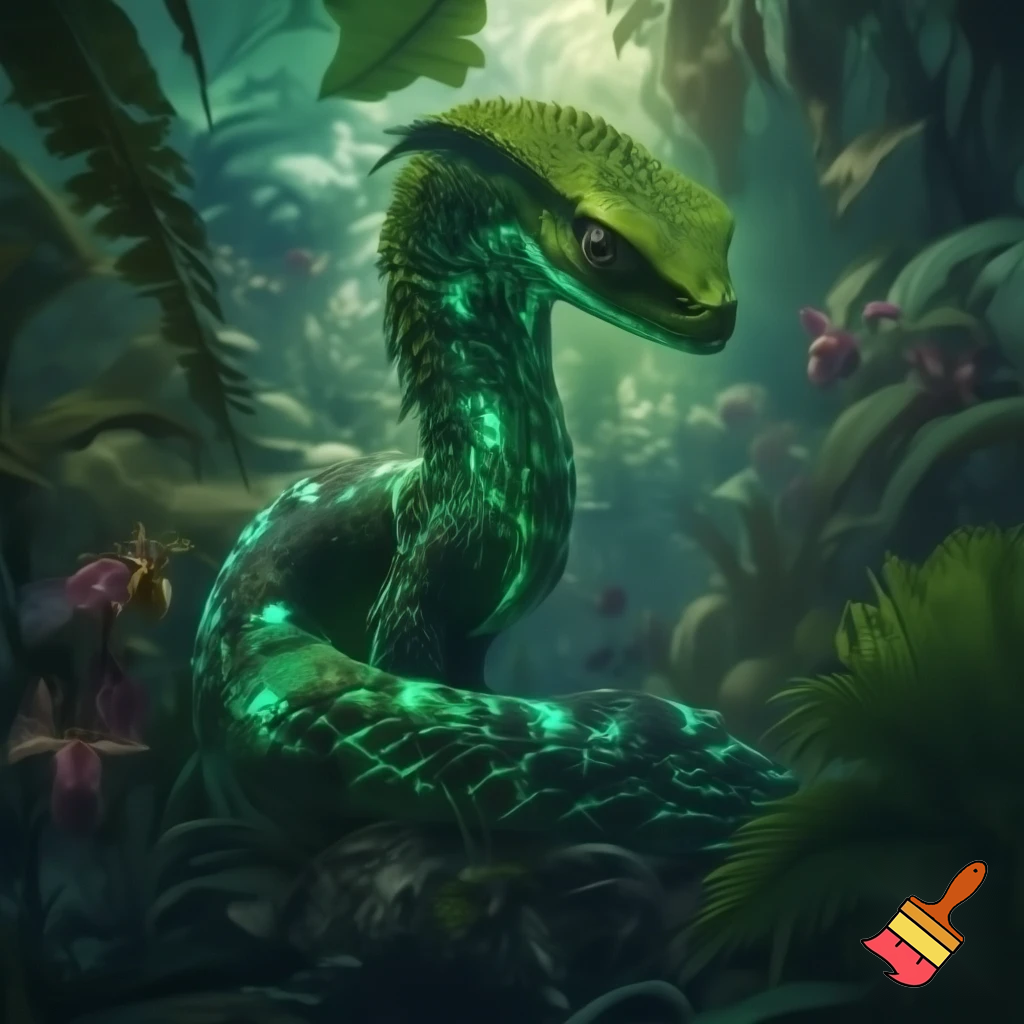 make a which is in green color in jungel
