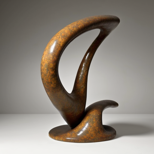 abstract biomorphic sculpture rounded edges tall

