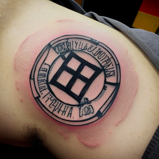 pour un tatouage : je voudrais que soit enchevêtré dans un même dessin, de façon longiligne : une croix occitane un peu stylisée, les lettre BCS dans une écriture fine, le logo du stade toulousaine, tout cela dans les tons gris avec ombrage.