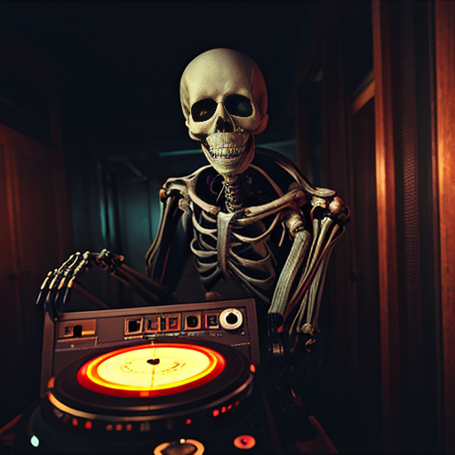 A terrifying, multi-armed supernatural entity with a skeletal, cross-marked forehead, draped in tattered, swirling dark robes, levitating in the center of the frame.
Setting: A retro-futuristic, claustrophobic corridor with wood-paneled walls and glowing circular light fixtures, integrated with vintage 1970s audio reel-to-reel tape recorders and computer consoles.
Atmosphere & Lighting: Dim, moody, cinematic lighting, intense orange and teal color grading, volumetric haze, deep shadows, dark ambient aesthetic.
Technical/Style: Photorealistic, 35mm film still, grainy texture, high dynamic range, sharp focus on the entity, shallow depth of field, captured on a vintage camera, 8k resolution, highly detailed textures
