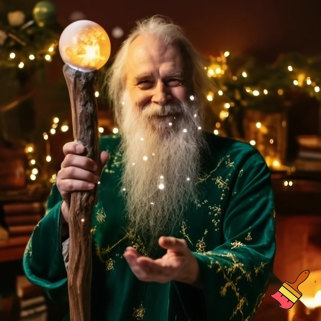 Magician wizard Christmas