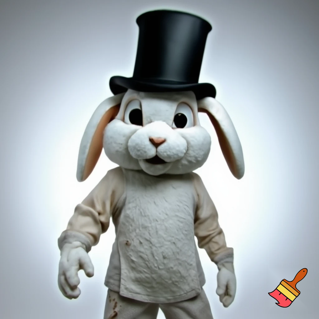 Easter bunny mascot top hat costumes🏰🚪