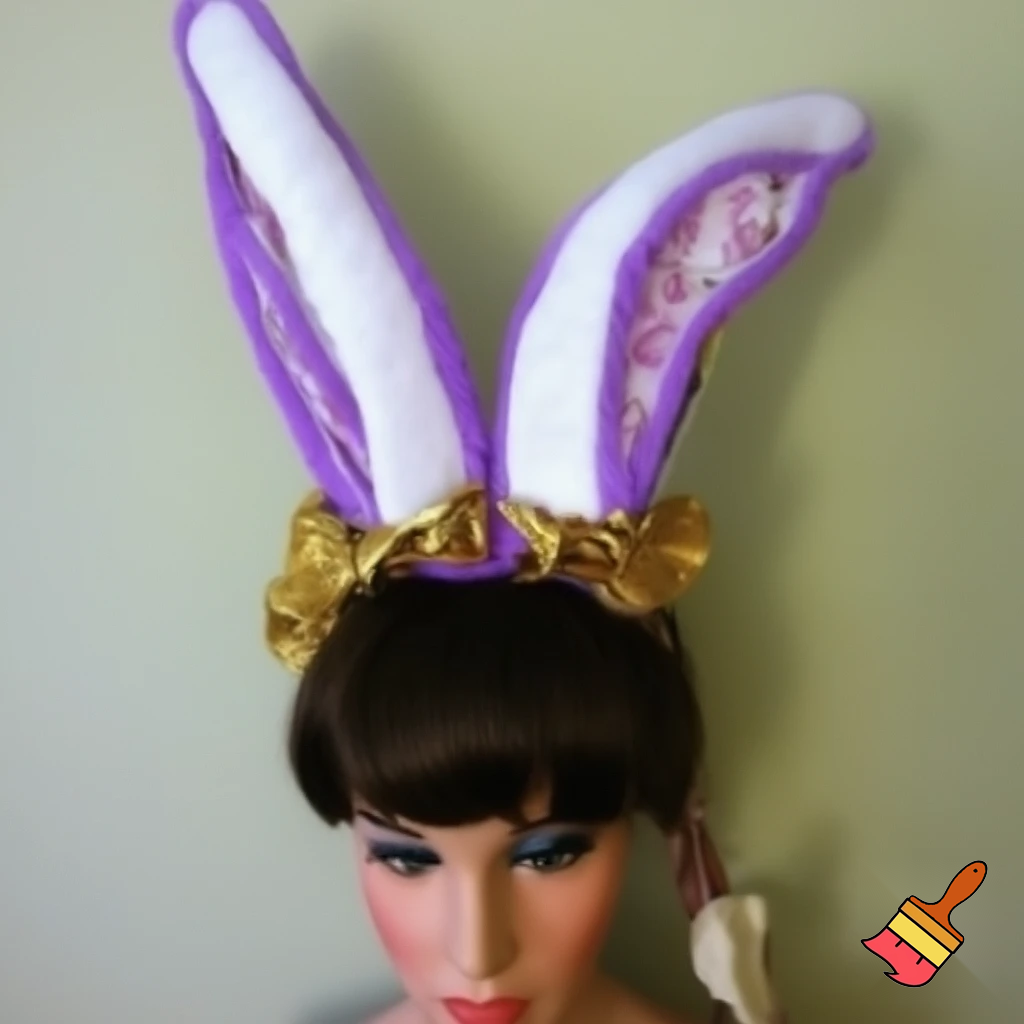Easter bunny top hat, Easter balcony headband, purple and gold headband top hat rabbit, ear rabbit, ear headband, top hat