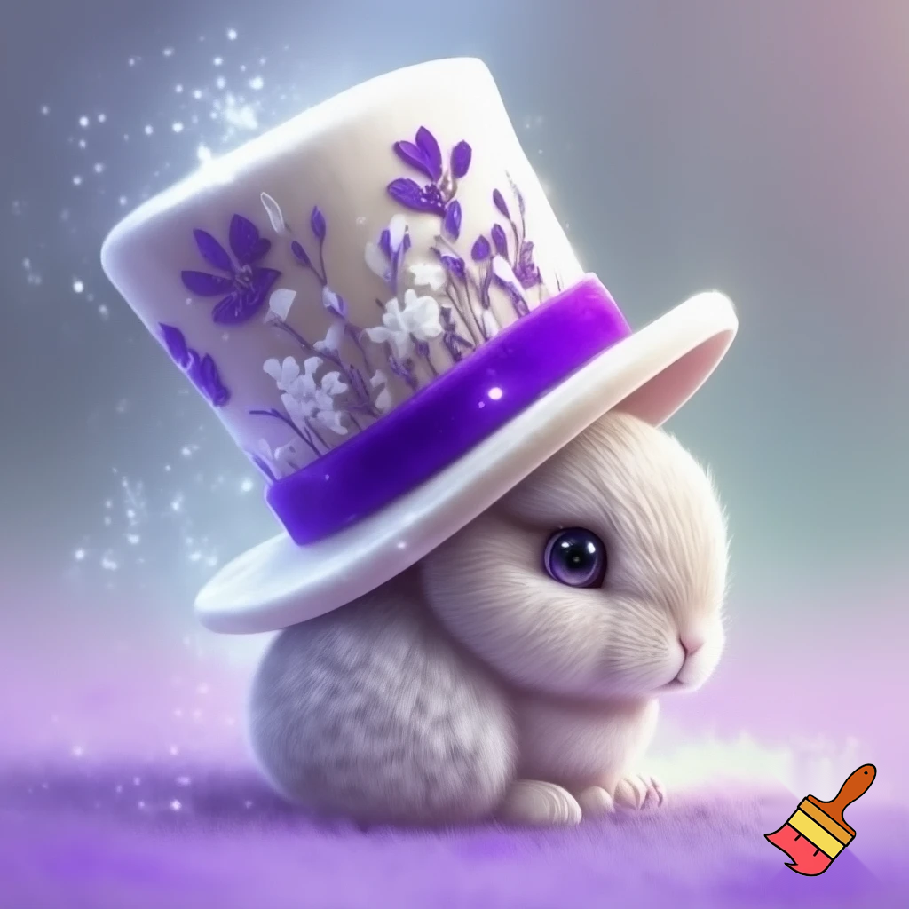 Easter bunny headband, top hat, Easter hat headband, top hat, purple and white, purple and white velvet top hat