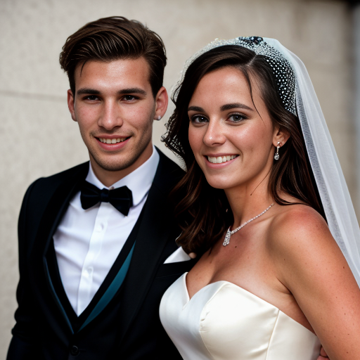 Goretzka and Vanessa at the wedding 