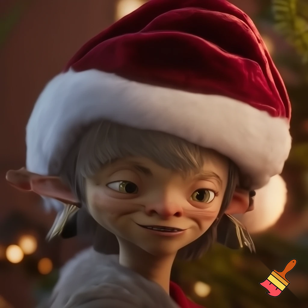 Elf Santa Claus hat velvet