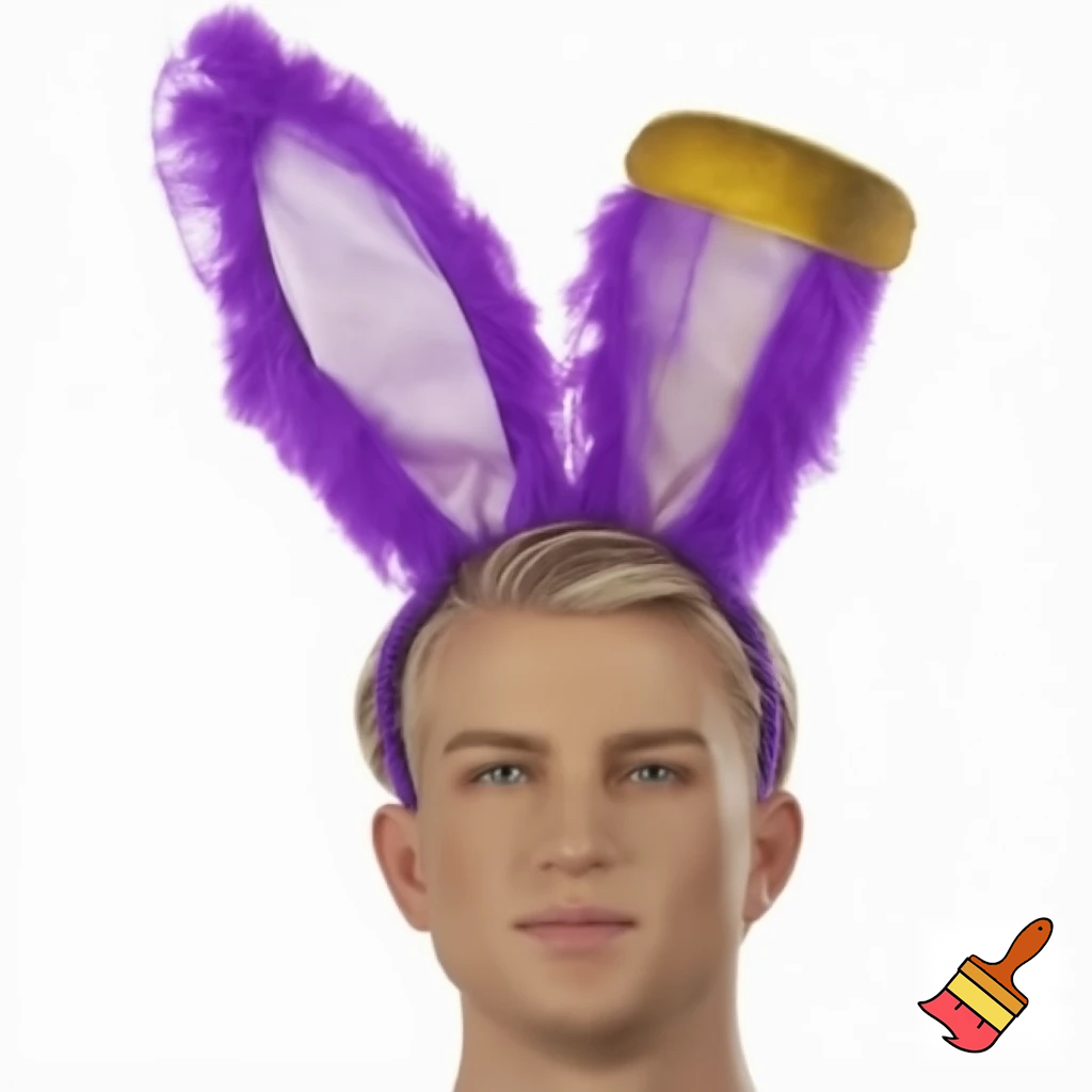 Easter bunny top hat, Easter balcony headband, purple and gold headband top hat