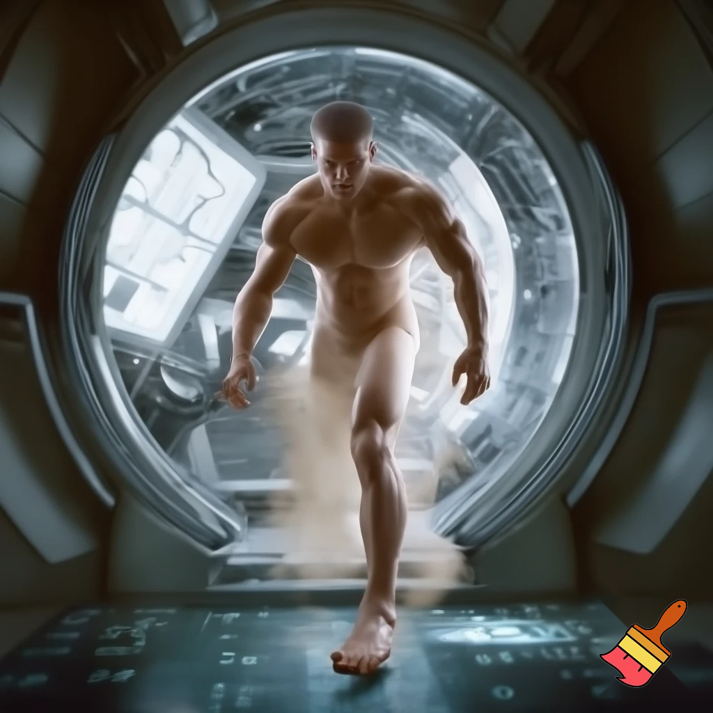 Chapter 1 — The Pod

Compact prompt:
Sterile sci-fi awakening scene — a single pod opens, warm vapor spilling out, shard of sterile light tracing curved glass with complex alien hight tech machine and tools, a proper well built muscular male humanoid stepping out: naked but composed, blank expression, clean metallic interior with glowing diagnostic glyphs underfoot, cinematic close-up, photo-realistic + painterly blend.

Settings / Steps:

Aspect ratio 4:5 (portrait) for character focus.

Camera: slightly low, 3/4 view to show pod interior and diagnostics.

Emphasize skin texture + subtle mechanical seams.

Add small depth-of-field to isolate subject.


Negative prompt: mutated hands, extra limbs, bad anatomy, cartoonish, watermark, extra fingers

Variations: silhouette profile, half-lit face, higher contrast for a dramatic poster.