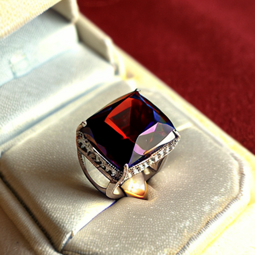 an elegant ring with the only one large rectangular baguette-cut stone