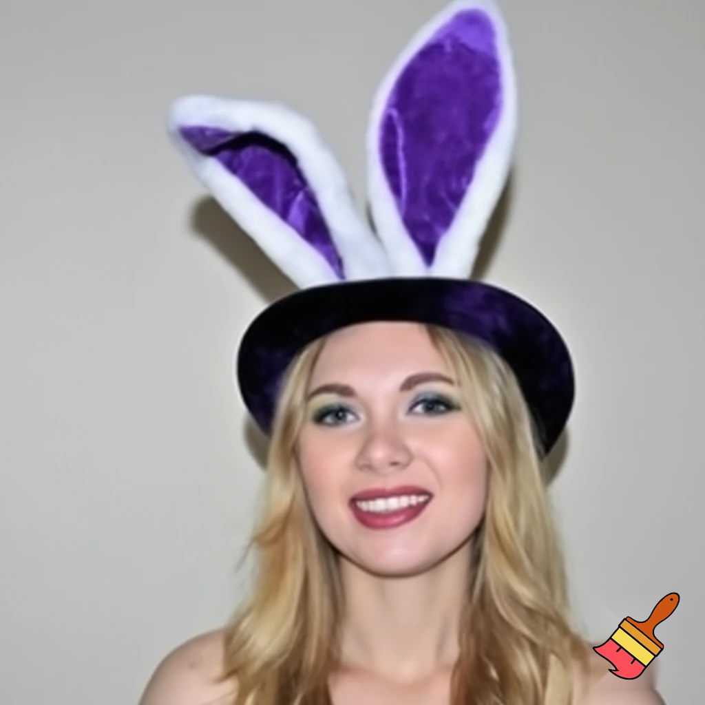 Easter bunny headband, top hat, Easter hat headband, top hat, purple and white, purple and white velvet top hat