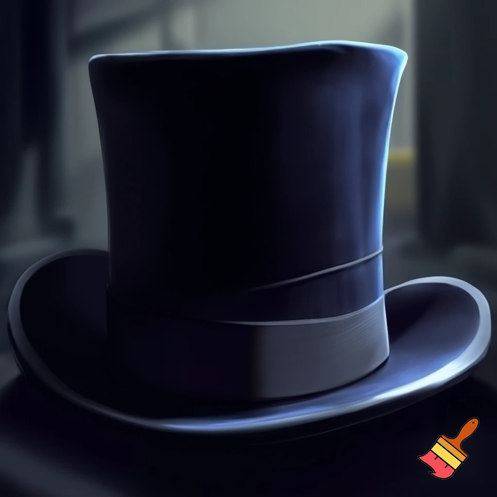 I Willy Wonka top hat black dark black velvet the old top hat