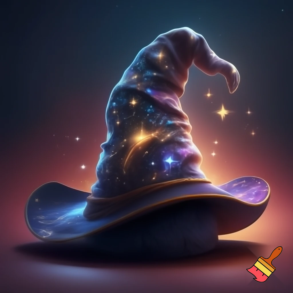 Christmas wizard hat stars and means