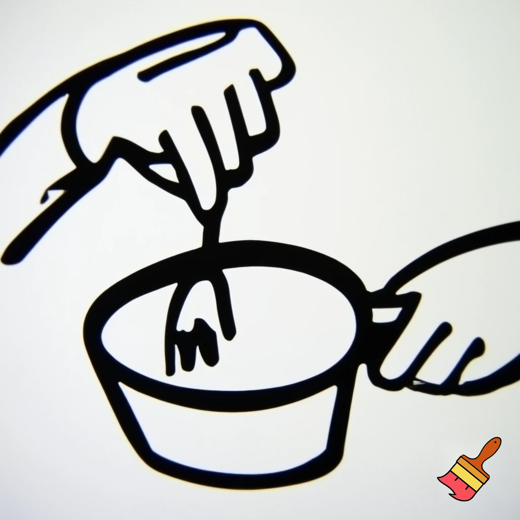 I’m trying to get a black line drawing to use with special needs students of someone stirring 