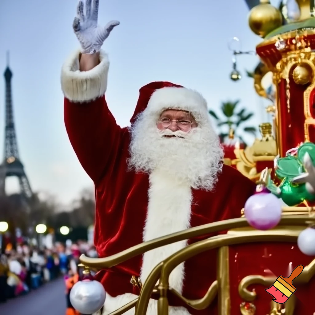 Santa Claus, France parade Paris Disneyland