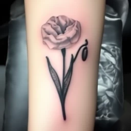 january birth flower tattoo