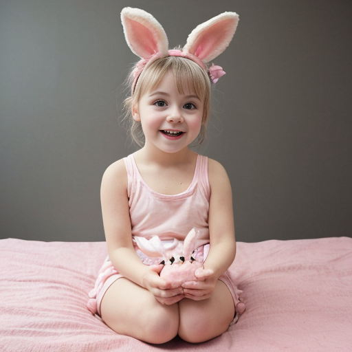 downut little girl pink with bunns