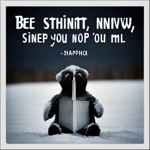 Be patient be cold and never stop sharpening your mind 