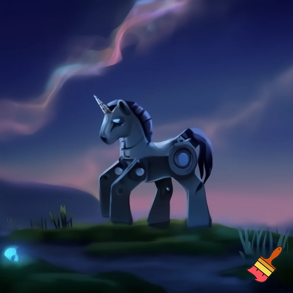 Robot pony turned off by twilight sparkle 