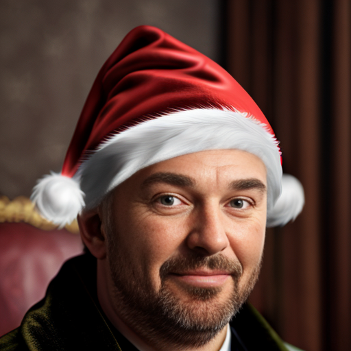 Christmas wizard hat written and velvet