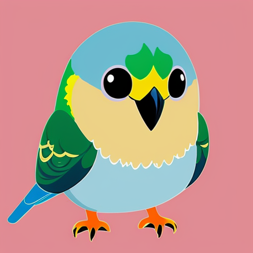 murray the budgie green with a yellow head
