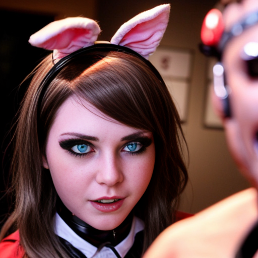 Show me what would happen if a boyfriend and girlfriend (Friday night funkin') were captured by female animatronics fnaf 2 , who then decided to make the boyfriend a girl (change his gender and appearance) and put the girl (boyfriend gender) in a cute, sexy bunny animatronic costume, and the wife girlfriend in a female animatronic cat costume. Both died in agony. How would the spirit of the girl (boyfriend gender) and his wife (girlfriend) react afterward?